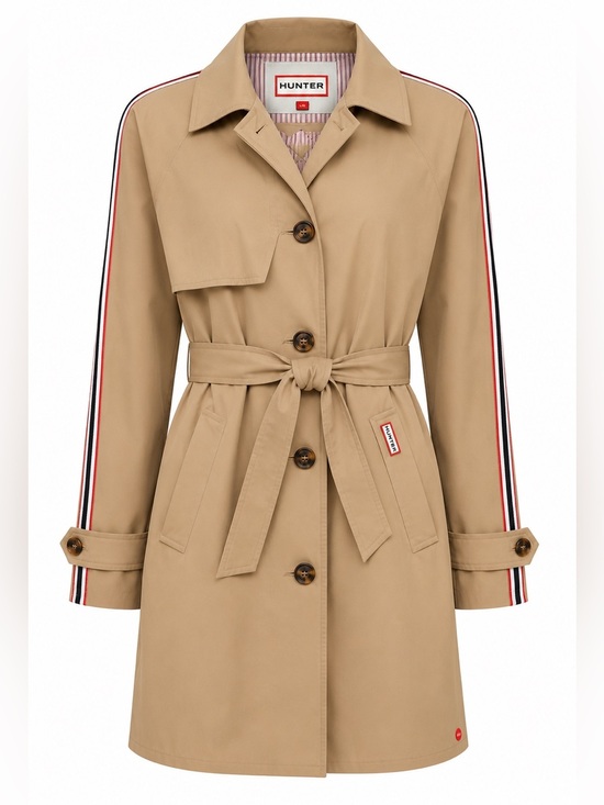 Hunter Jackets & Blazers - Hunter Sophia British Tan Belted Trench Coat NWT Large